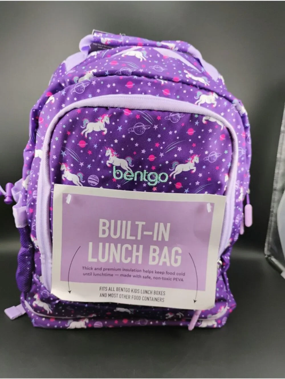 Bentgo Kids 2-In-1 Backpack & Insulated Lunch Bag Unicorn Print